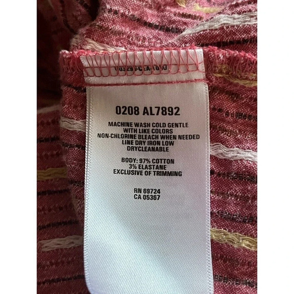 Columbia Button Up Shirt (M) Burgundy Stripe Long Sleeve Retro camp Hiking - Picture 6 of 8